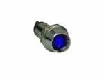 Led indikatoriaus lemputė 12v mėlyna, chromuota