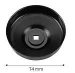 kasetinis alyvos filtras 74mm 15 briauna