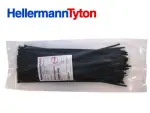 Hellermann plastikinė dagtis 100 vnt. 300x4,6 juodos spalvos