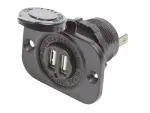 USB jungtis 9-32v → 5v 60x42.5mm usb x2