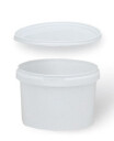 Boll konteineris baltas plastikinis 0,24l su dangteliu 0070197