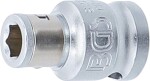 3/8" adapteris su fiksuojančiu rutuliu 1/4" antgaliams 