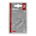 24 V lemputės, 11 x 43 mm, 18 W, SV8,5-8, E-mark